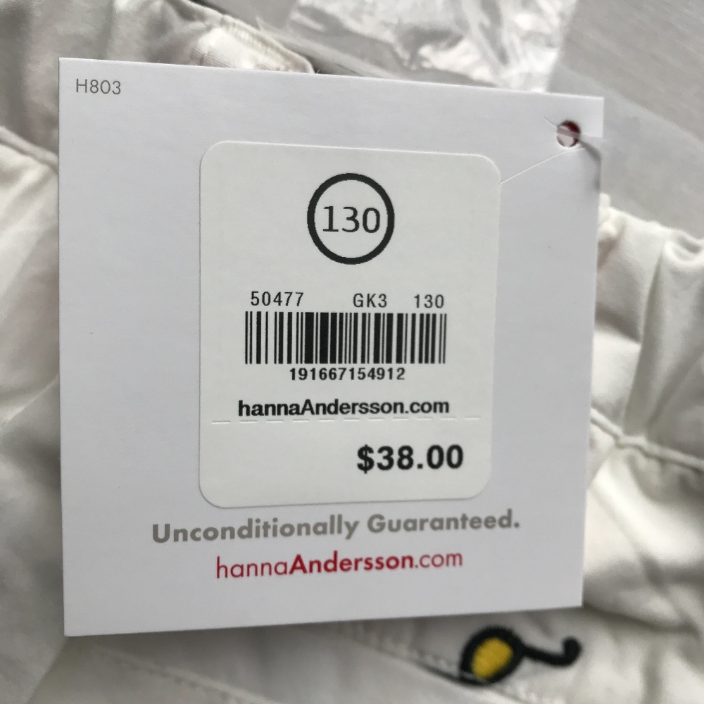 NWT Hanna Andersson Girls White Sunglasses Shorts - Picture 2 of 7